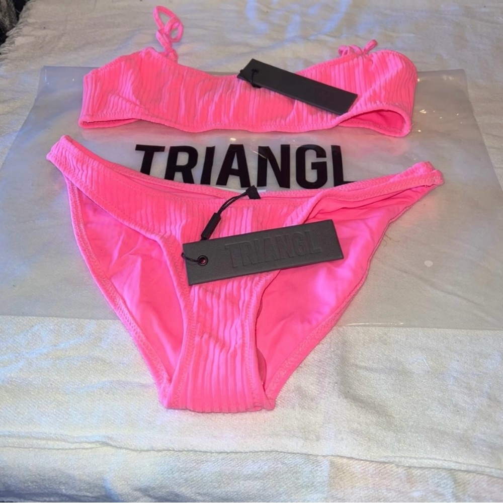 Triangl Pink Bathing Suit New With Tags
